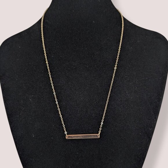 (2/$20) Dainty Blank Bar Pendant Chain Necklace - Picture 2 of 6